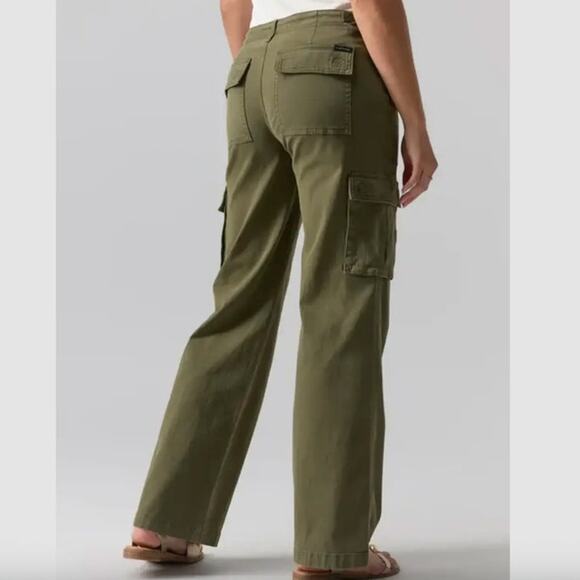 SANCTUARY Pants Size 33 NEW Reissue Cargo Pant Army Green Pockets - Picture 2 of 7